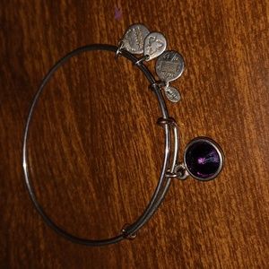 Womans Bracelet Alex and Ani Purple Stone